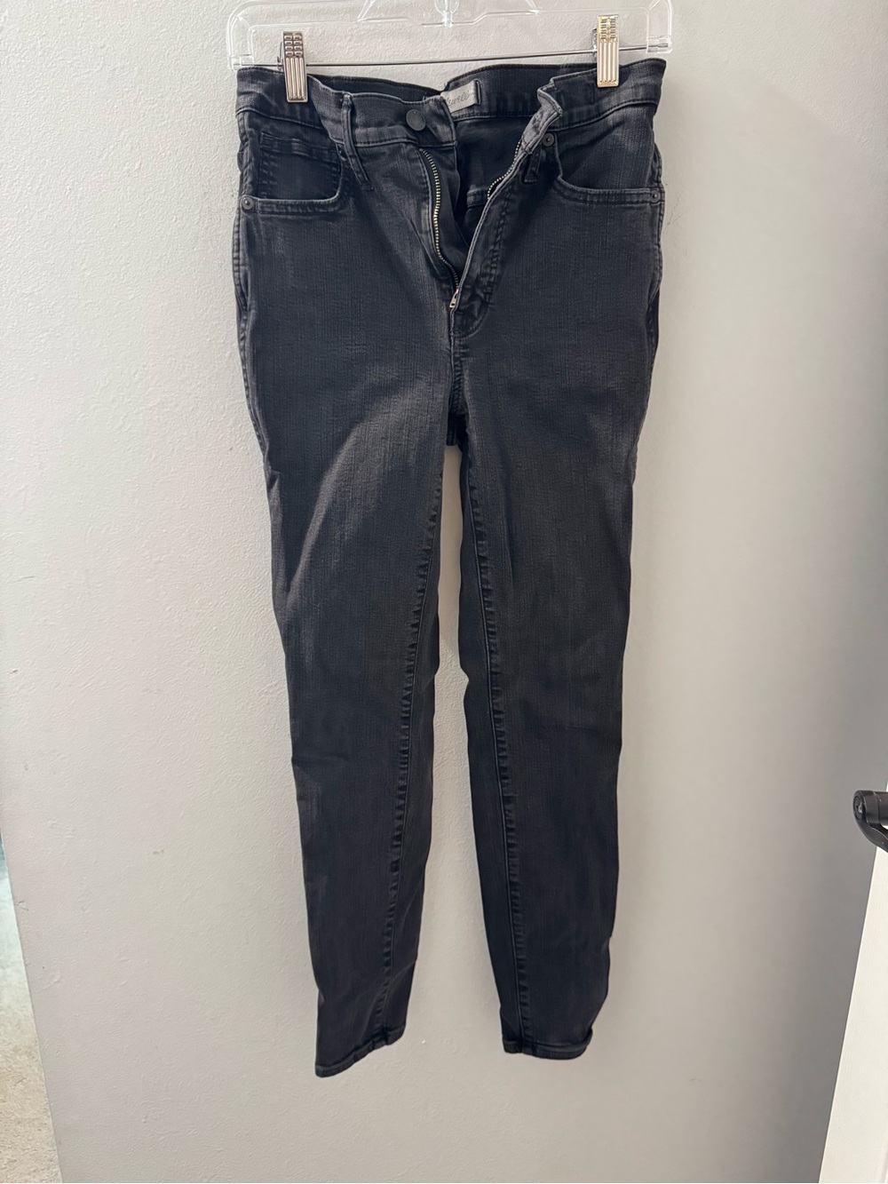 Madewell 10” High-Rise Skinny Jeans Washed Black Size 27
